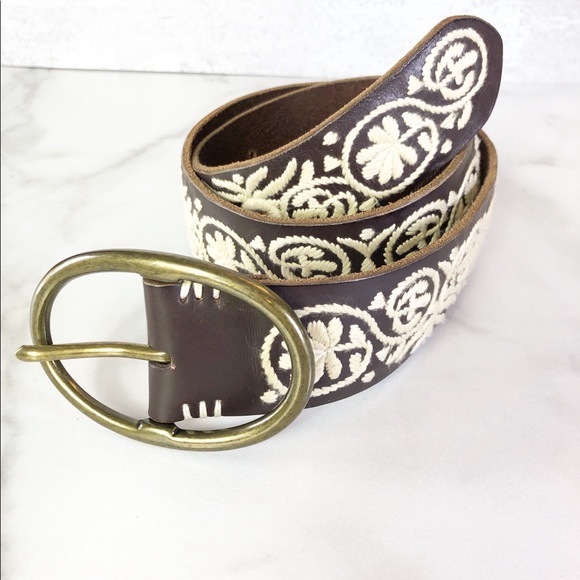 Lucky Brand Accessories - NWOT Lucky brand leather embroidered belt